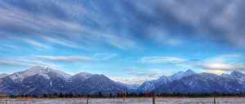Kalispell: mountains, blue sky, Snowy mountains