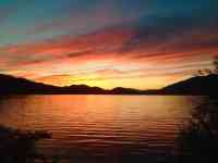Kalispell: Sunset, lake, whitefish